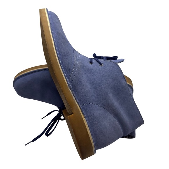 Clarks Collection Mens 9 Blue Suede Desert Chukka Boots Preppy - Picture 5 of 7
